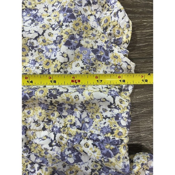 Wild Fable Flutter Sleeve V-Neck Tie-Front Flyaway Top Off-White top Large 122 - Picture 8 of 9